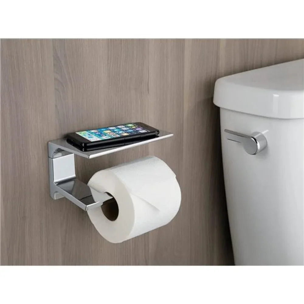 Pivotal Toilet Paper Holder With Shelf 6.93 x 3.94 x 3.5 Inches